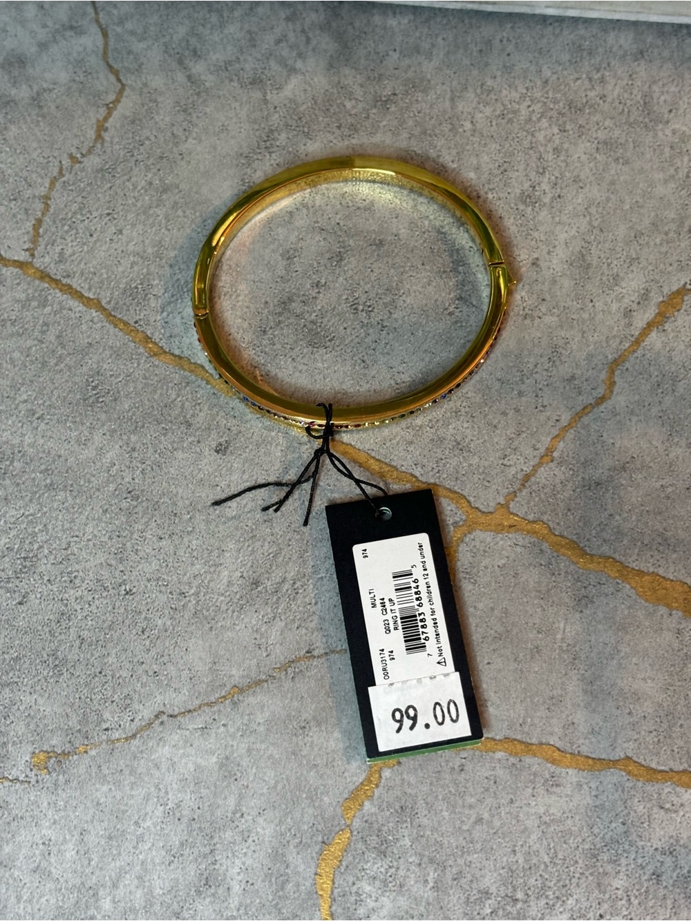 kate spade NWT Gold Rainbow Crystal Slim Bangle - Picture 13 of 16
